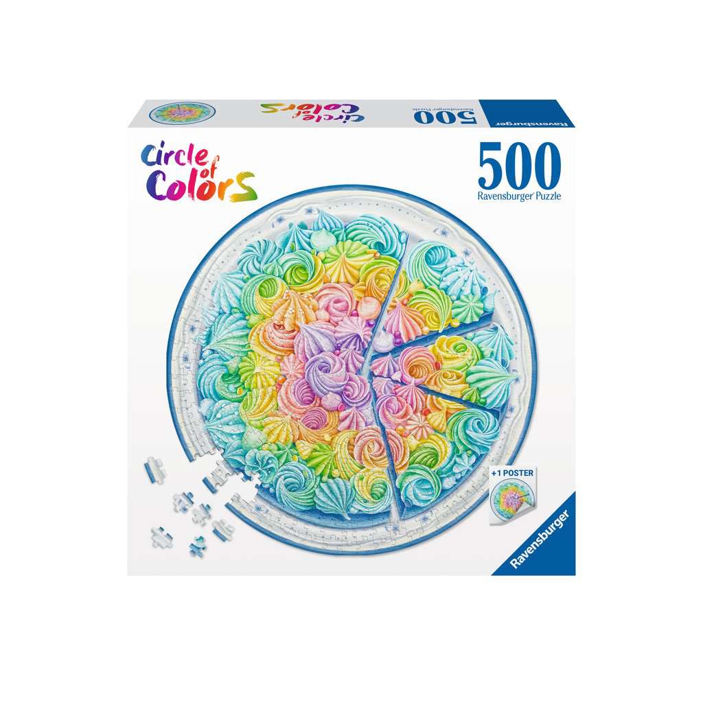 RAVENSBURGER 17349 5 CIRCLE OF COLORS - RAINBOW CAKE 500 PIECE PUZZLE - Toyworld Frankston