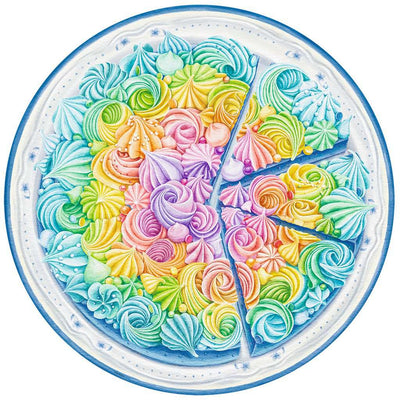 RAVENSBURGER 17349 5 CIRCLE OF COLORS - RAINBOW CAKE 500 PIECE PUZZLE - Toyworld Frankston