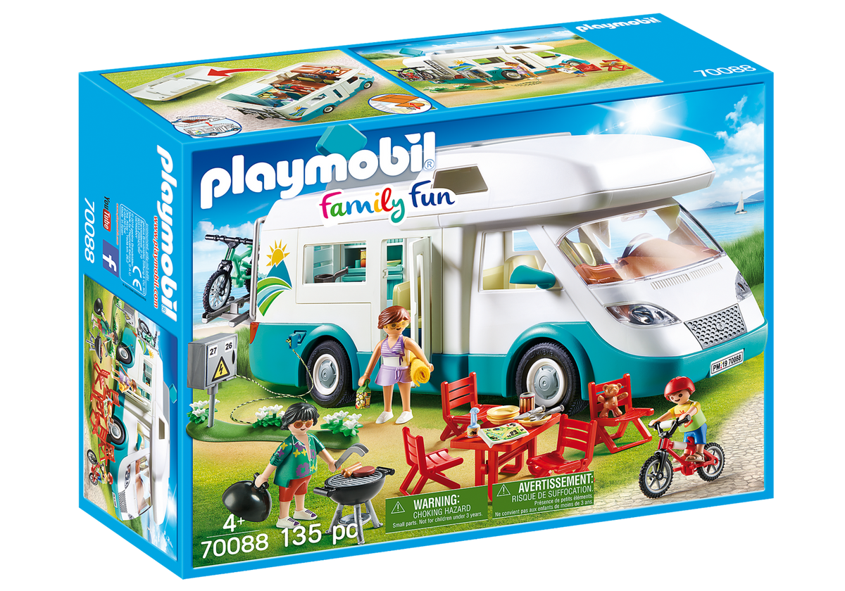 PLAYMOBIL 70088 FAMILY FUN -  FAMILY CAMPER - Toyworld Frankston
