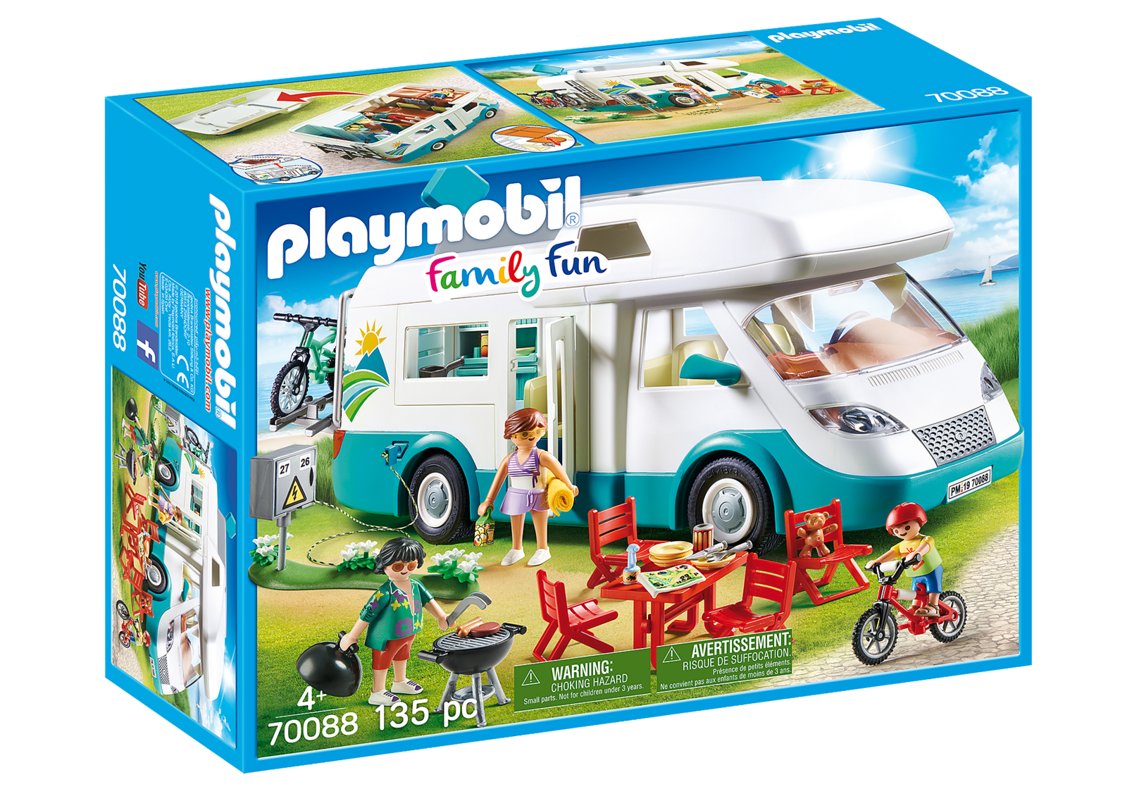 PLAYMOBIL 70088 FAMILY FUN -  FAMILY CAMPER - Toyworld Frankston