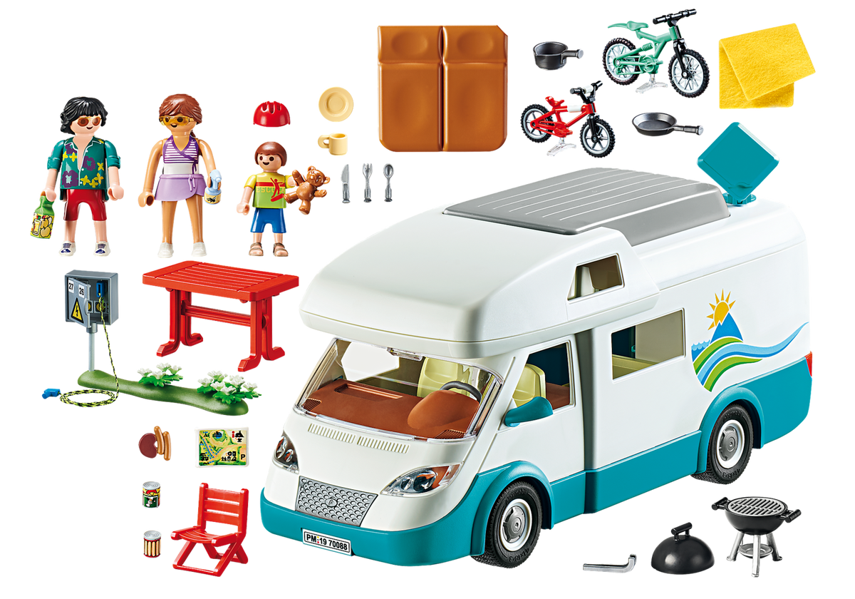 PLAYMOBIL 70088 FAMILY FUN -  FAMILY CAMPER - Toyworld Frankston