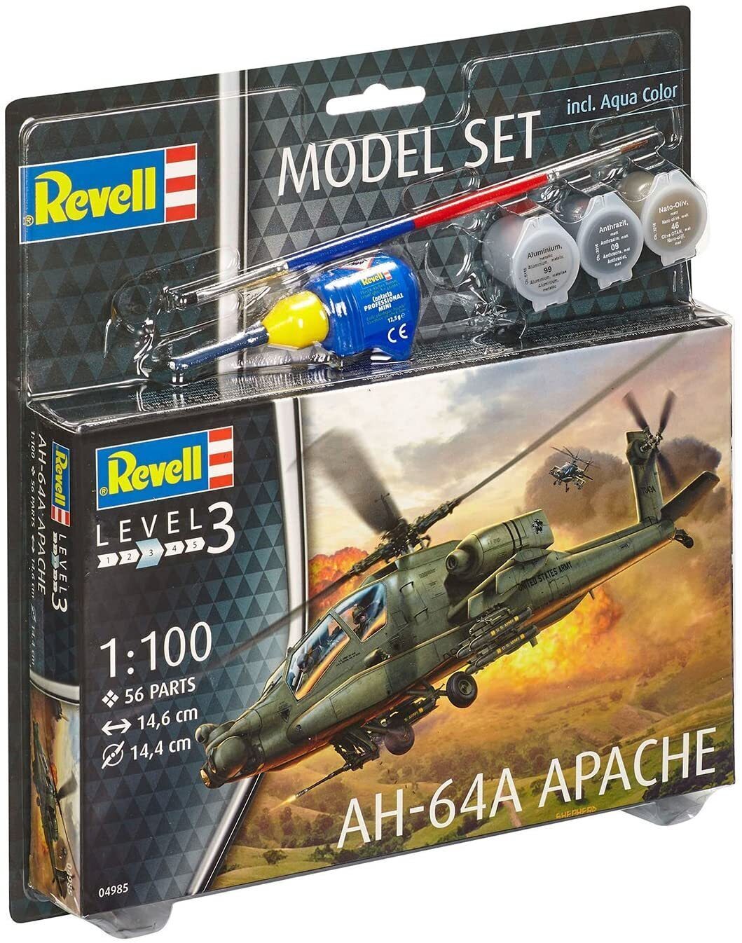 REVELL 1/100 AH-64A APACHE STARTER SET - Toyworld Frankston
