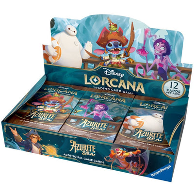 DISNEY LORCANA TCG AZURITE SEA BOOSTER PACK BOX 24 PACK - Toyworld Frankston