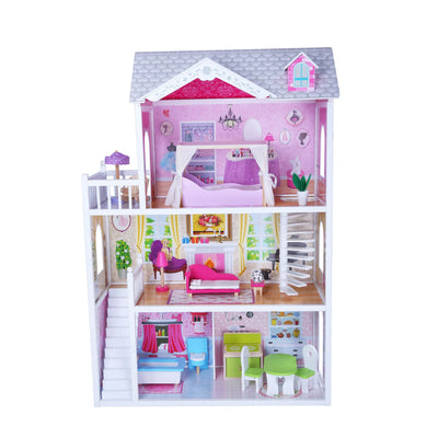 ARIAS WOODEN DOLL HOUSE 14 PIECES - Toyworld Frankston