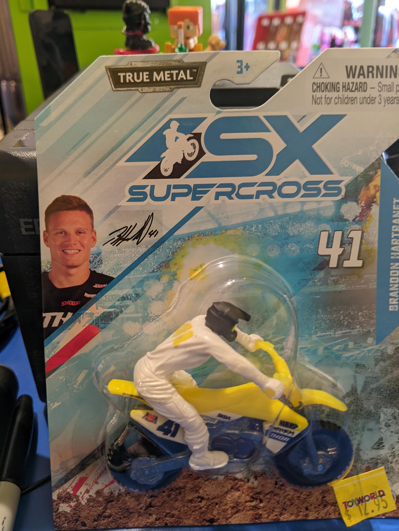 SUPERCROSS 1:24 DIE CAST MOTORCYCLE - 41 BRANDON HARTRANFT - Toyworld Frankston