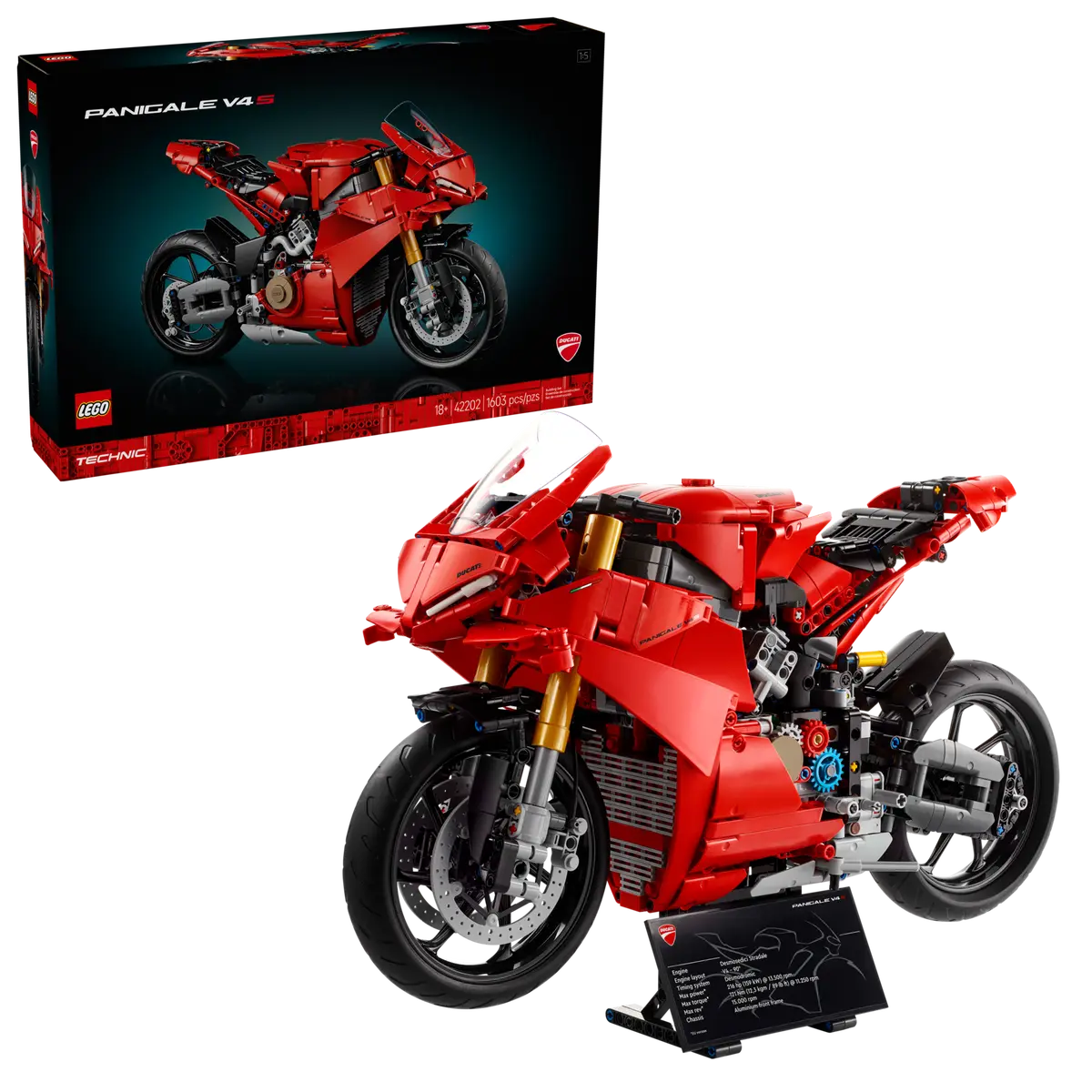LEGO TECHNIC 42202 DUCATI PANIGALE V4 S MOTORCYCLE - Toyworld Frankston