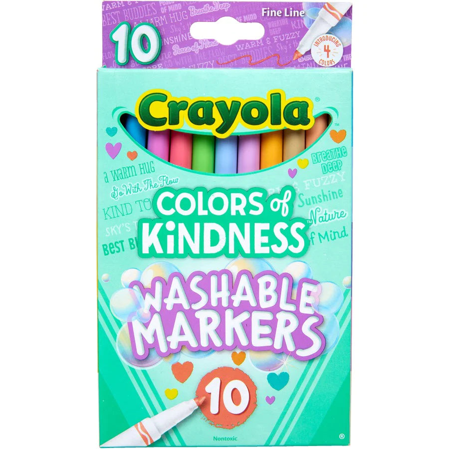 CRAYOLA COLORS OF KINDNESS WASHABLE MARKERS - Toyworld Frankston