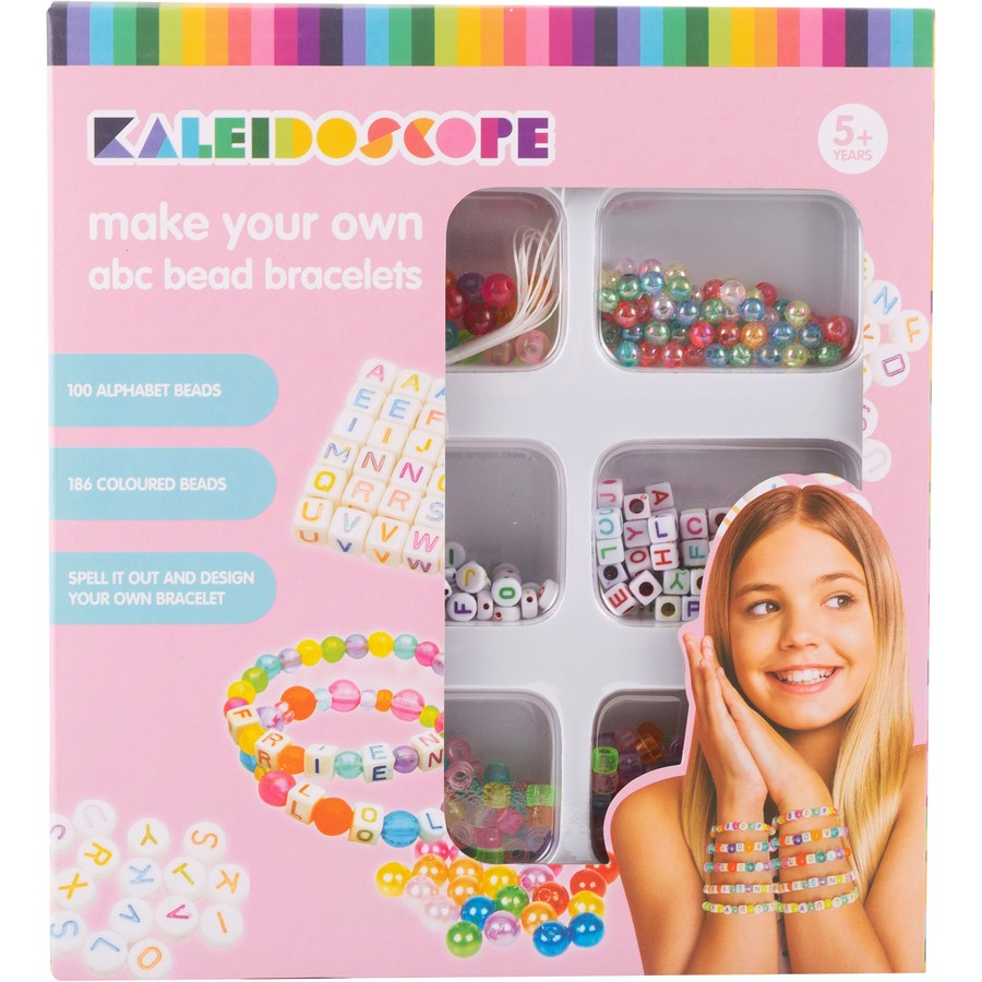 KALEIDOSCOPE MAKE YOUR OWN ABC BEAD BRACELETS - Toyworld Frankston