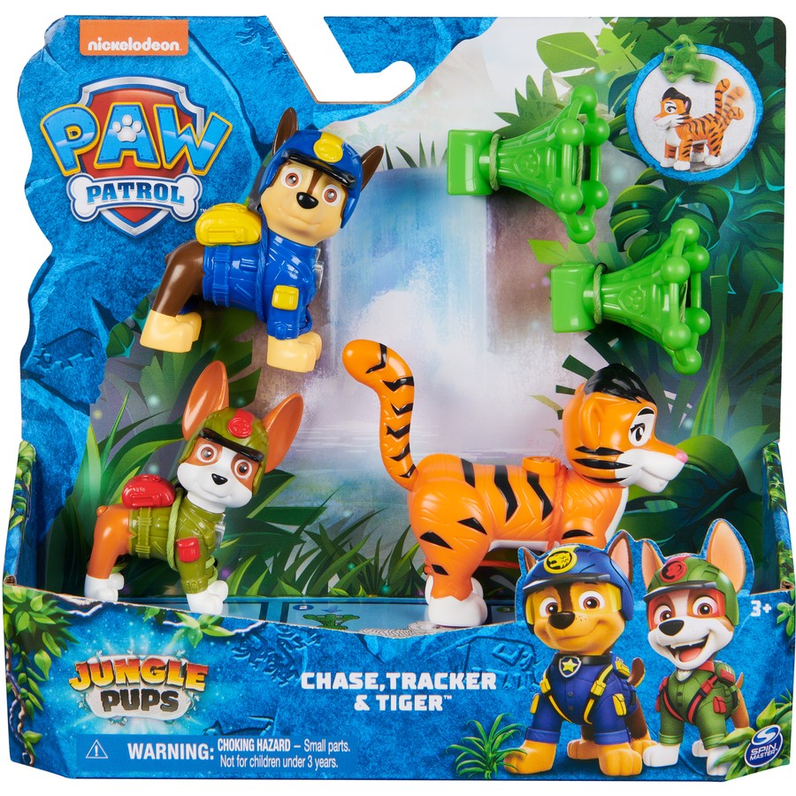PAW PATROL JUNGLE HERO PUPS - CHASE, TRACKER & TIGER - Toyworld Frankston