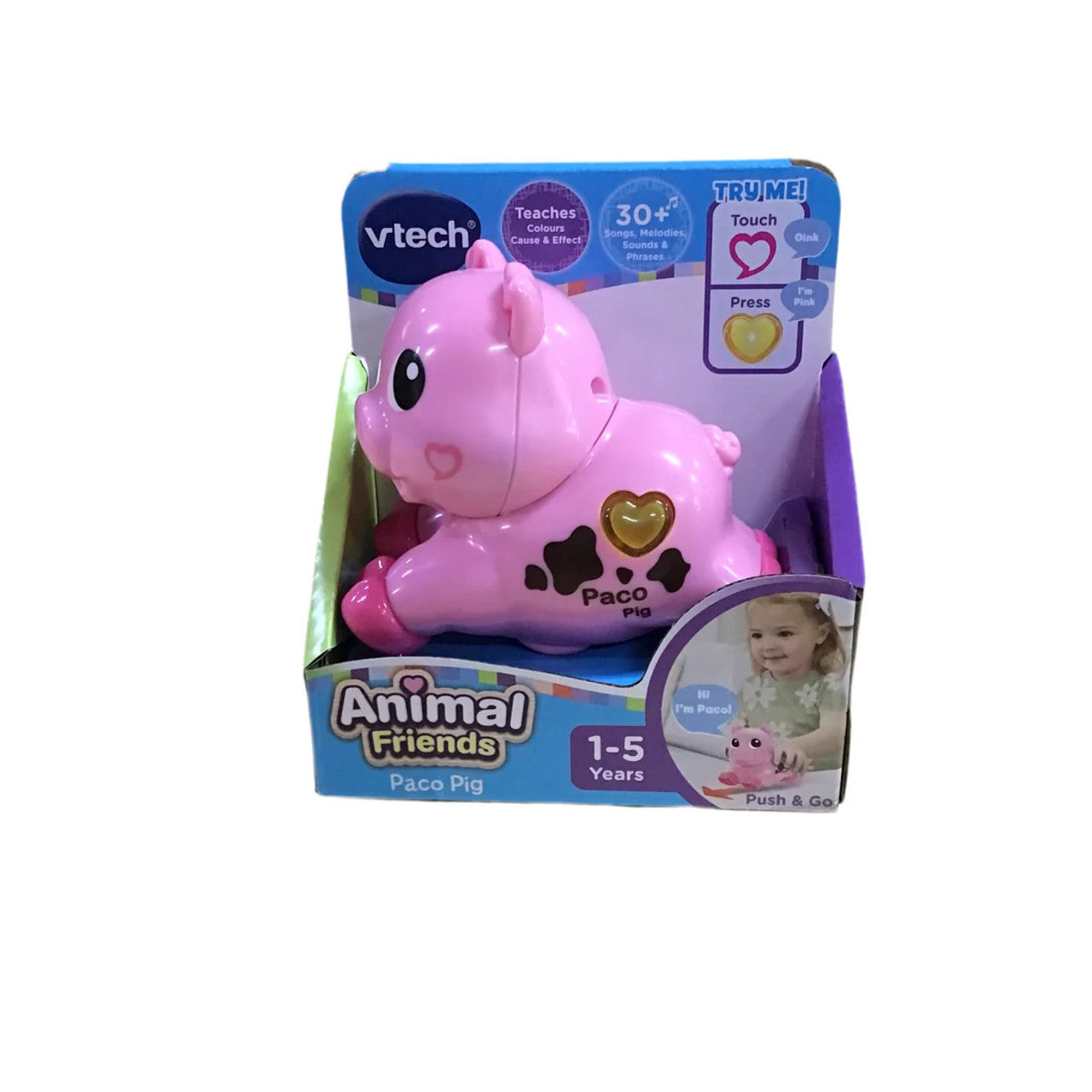 VTECH PUSH AND GO ANIMAL FRIENDS - PACO PIG
