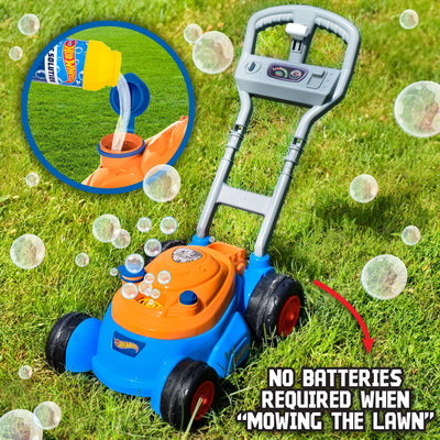HOT WHEELS BUBBLE & GO MOWER & BUBBLE SOLUTION 118 ML - Toyworld Frankston