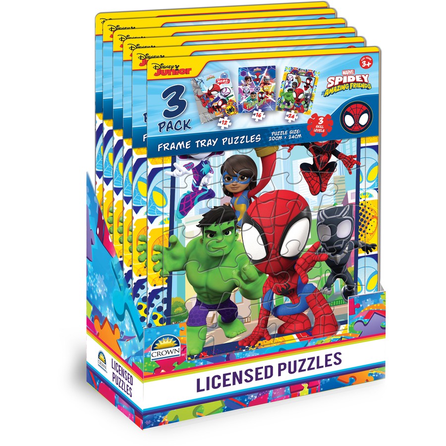 MARVEL SPIDEY AND FRIENDS 3 PACK FRAME PUZZLES