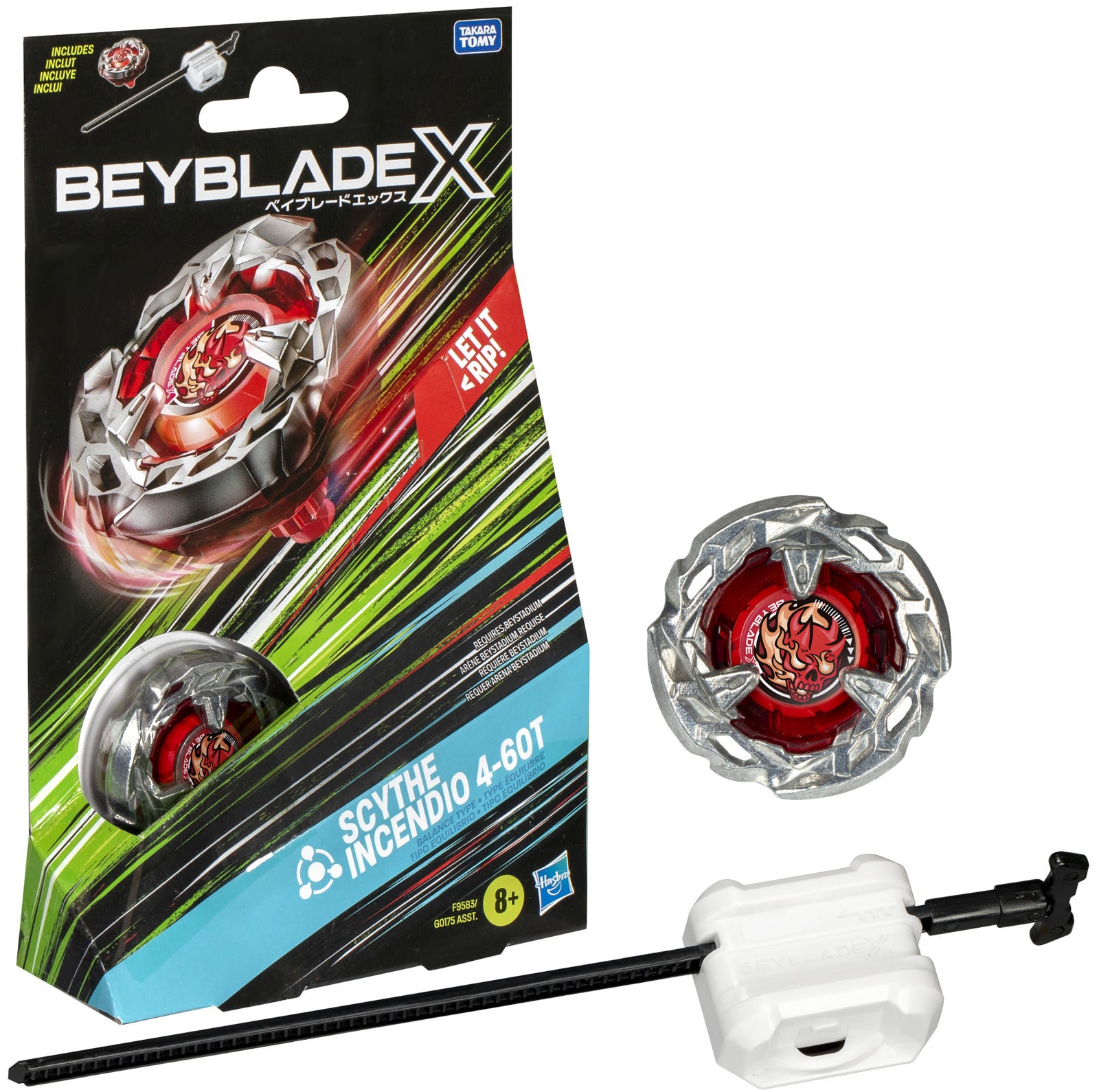 BEYBLADE X STARTER PACK TOP SCYTHE INCENDIO 4-60T - Toyworld Frankston