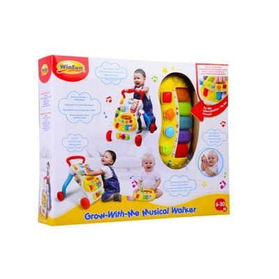 WINFUN GROW-WITH-ME MUSICAL WALKER - Toyworld Frankston