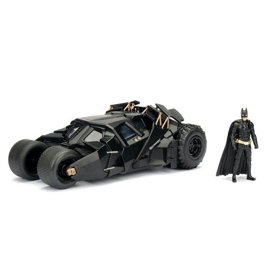 THE DARK KNIGHT (2008) - BATMAN & TUMBLER BATMOBILE (BLACK CAMO) 1/24TH SCALE FIGURE & DIE-CAST VEHICLE REPLICA SET - Toyworld Frankston