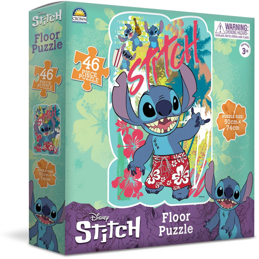 DISNEY STITCH FLOOR PUZZLE 46PC - Toyworld Frankston