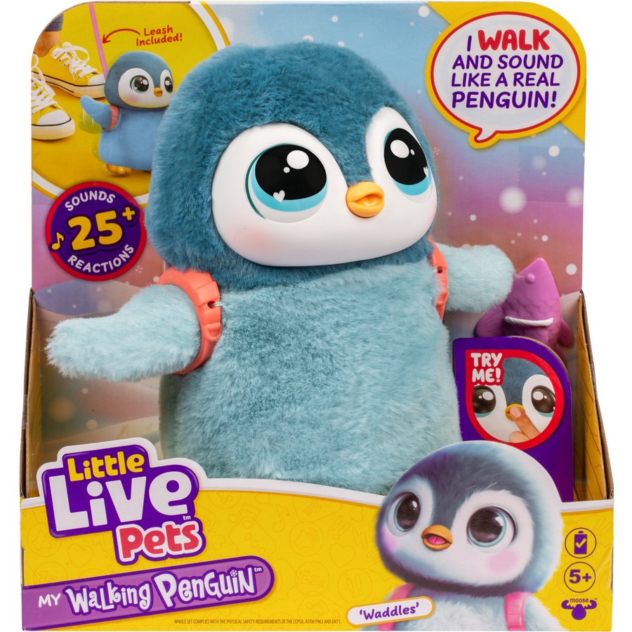 LITTLE LIVE PETS MY WALKING PENGUIN WADDLES INTERACTIVE TOY - Toyworld Frankston