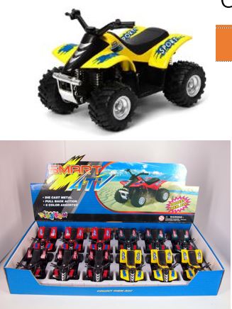 ATV QUAD BIKE DIE CAST PULL BACK ACTION