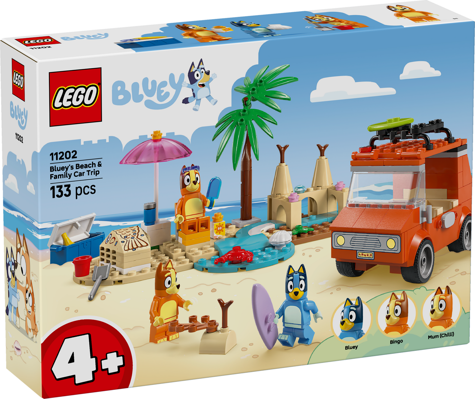 LEGO 11202 BLUEY - BLUEY'S BEACH AND FAMILY CAR TRIP - Toyworld Frankston