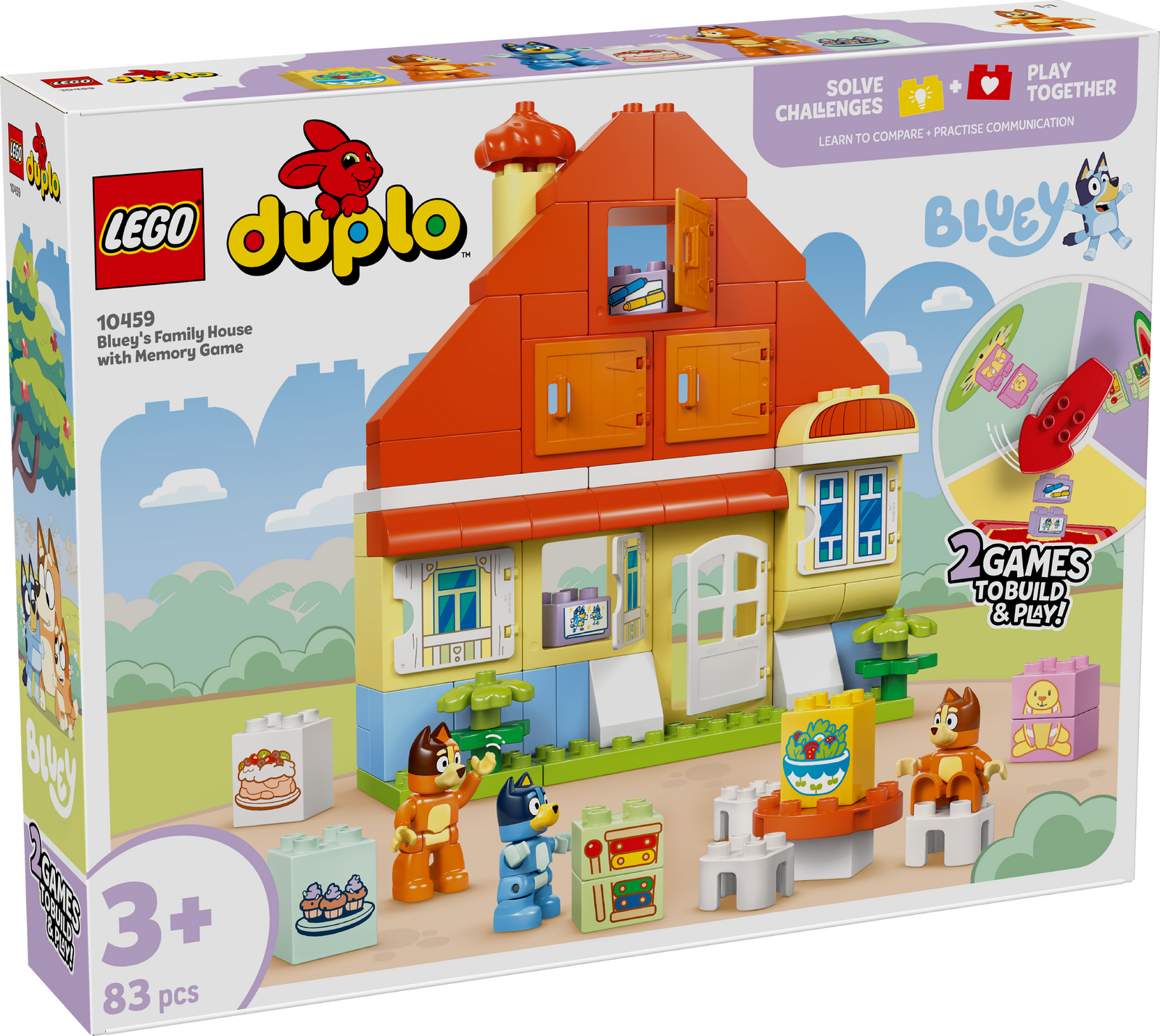 LEGO DUPLO 10459 - BLUEY'S FAMILY HOUSE WITH MEMORY GAME - Toyworld Frankston