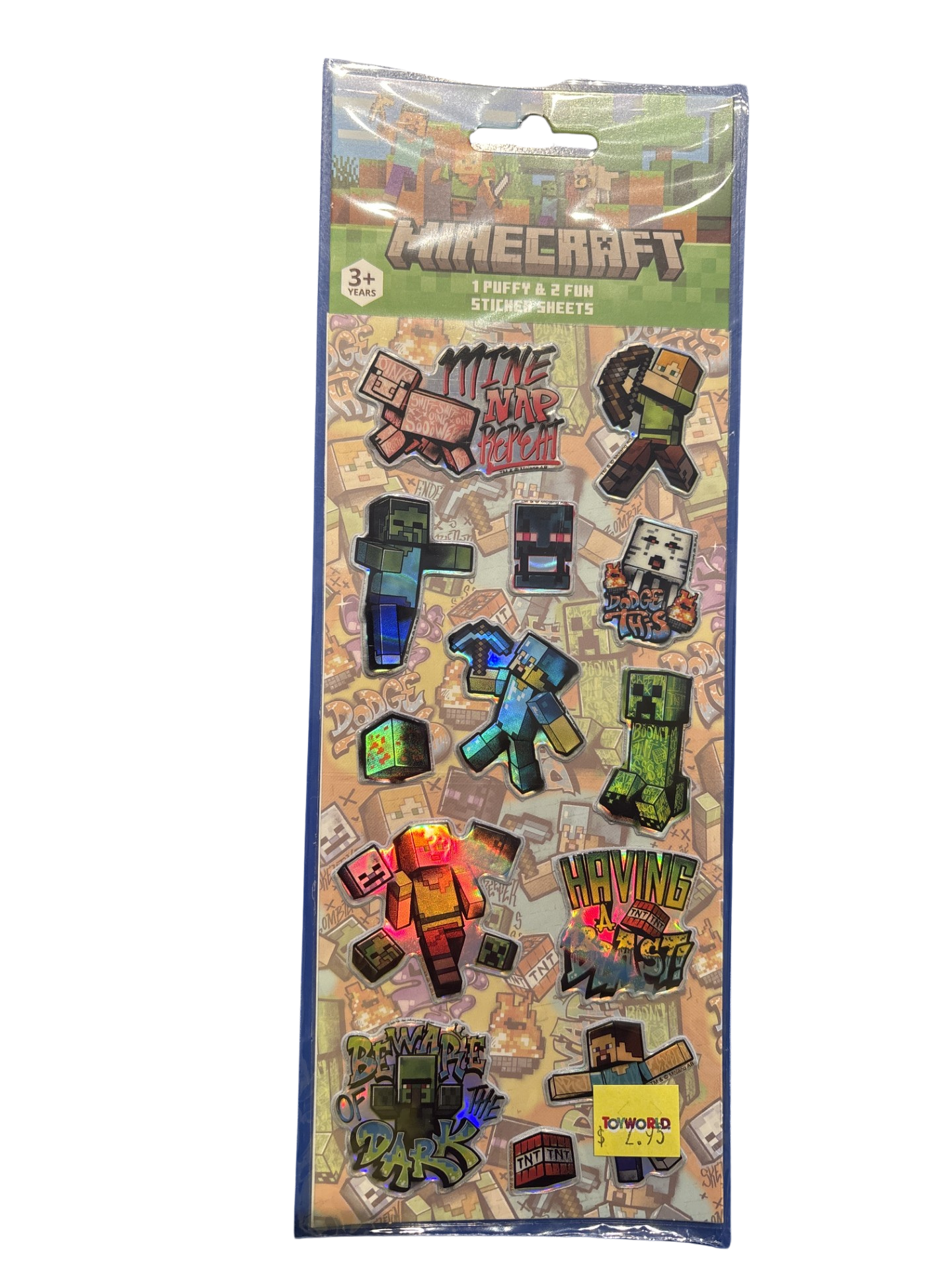 MINECRAFT - 3 PACK OF STICKERS