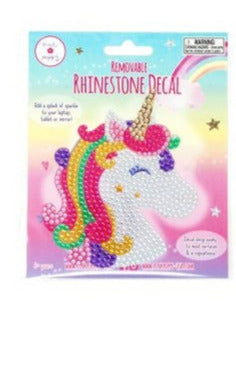 PINK POPPY REMOVABLE RHINESTONE DECAL - UNICORN