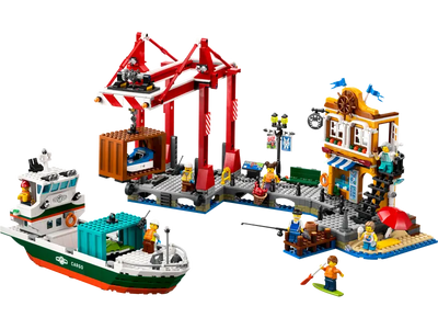 LEGO 60422 - SEASIDE HARBOR WITH CARGO SHIP - Toyworld Frankston