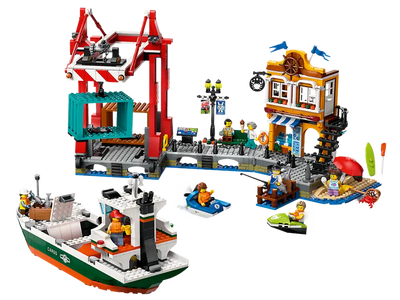 LEGO 60422 - SEASIDE HARBOR WITH CARGO SHIP - Toyworld Frankston