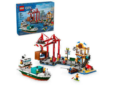 LEGO 60422 - SEASIDE HARBOR WITH CARGO SHIP - Toyworld Frankston