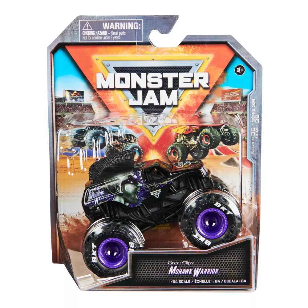 MONSTER JAM 1:64 DIE CAST SINGLE PACK - MOHAWK WARRIOR - Toyworld Frankston