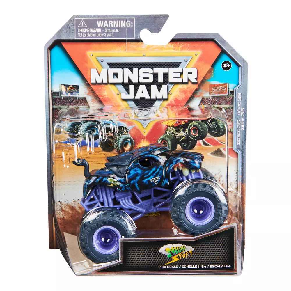 MONSTER JAM 1:64 DIE CAST SINGLE PACK - NIGHT STORM - Toyworld Frankston