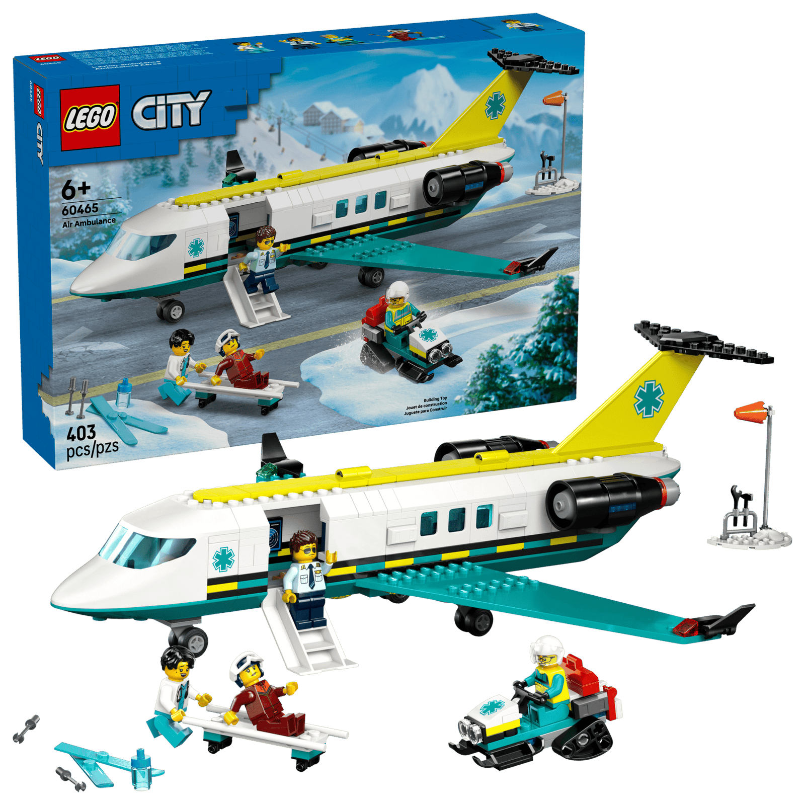 LEGO 60465 CITY  EMERGENCY AIR AMBULANCE AIRPLANE - Toyworld Frankston