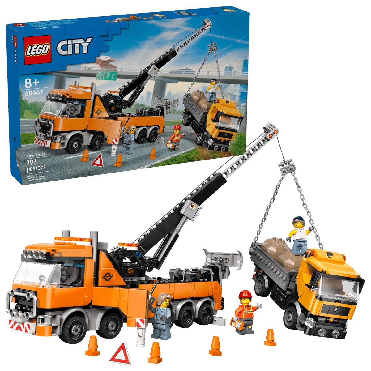 LEGO 60467 CITY - HEAVY DUTY RECOVERY TOW TRUCK WITH TRAIN - Toyworld Frankston