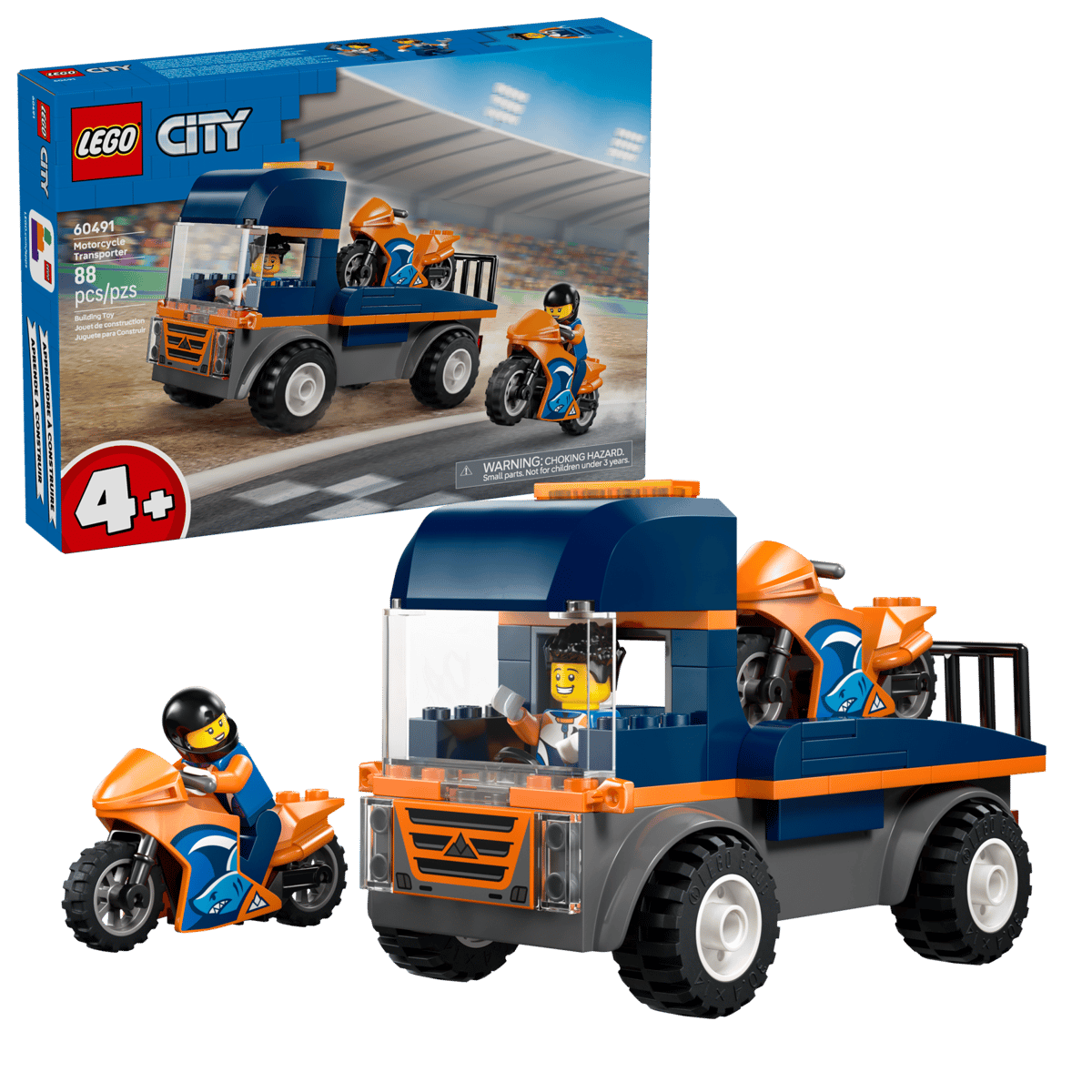 LEGO 60491 CITY - MOTORCYCLE TRANSPORTER - Toyworld Frankston
