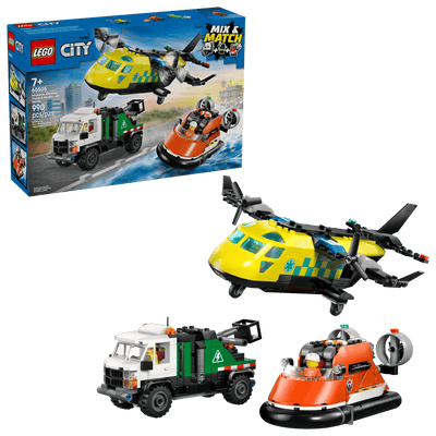 LEGO 60505 CITY - AIRPLANE, SERVICE TRUCK AND HOVERCRAFT REMIX - Toyworld Frankston