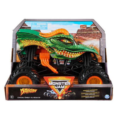 MONSTER JAM - 1:24 DIECAST TRUCK - DRAGON - Toyworld Frankston