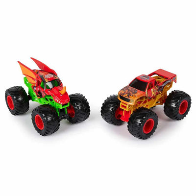 MONSTER JAM 1:64 DIECAST 2 PACK - BAKUGAN DRAGONOID VS BAKUGAN DRAGONOID - Toyworld Frankston