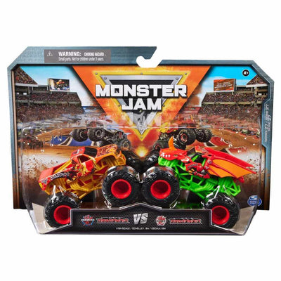 MONSTER JAM 1:64 DIECAST 2 PACK - BAKUGAN DRAGONOID VS BAKUGAN DRAGONOID - Toyworld Frankston