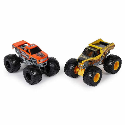 MONSTER JAM 1:64 DIECAST 2 PACK - BAD COMPANY VS EARTH SHAKER - Toyworld Frankston