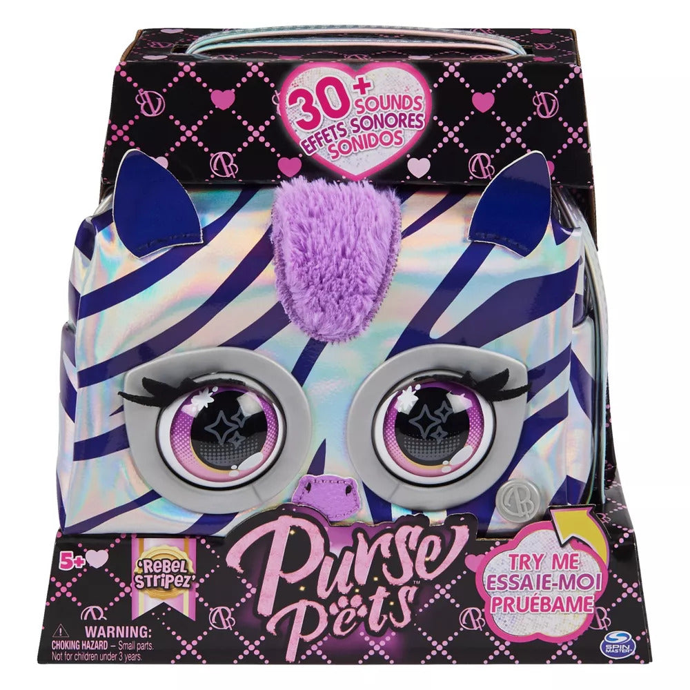 PURSE PETS -HANDBAG REBEL STRIPEZ - Toyworld Frankston