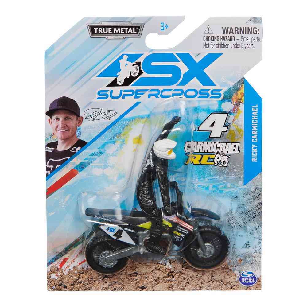 SUPERCROSS 1:24 DIE CAST MOTORCYCLE - RICKY CARMICHAEL 4 - Toyworld Frankston