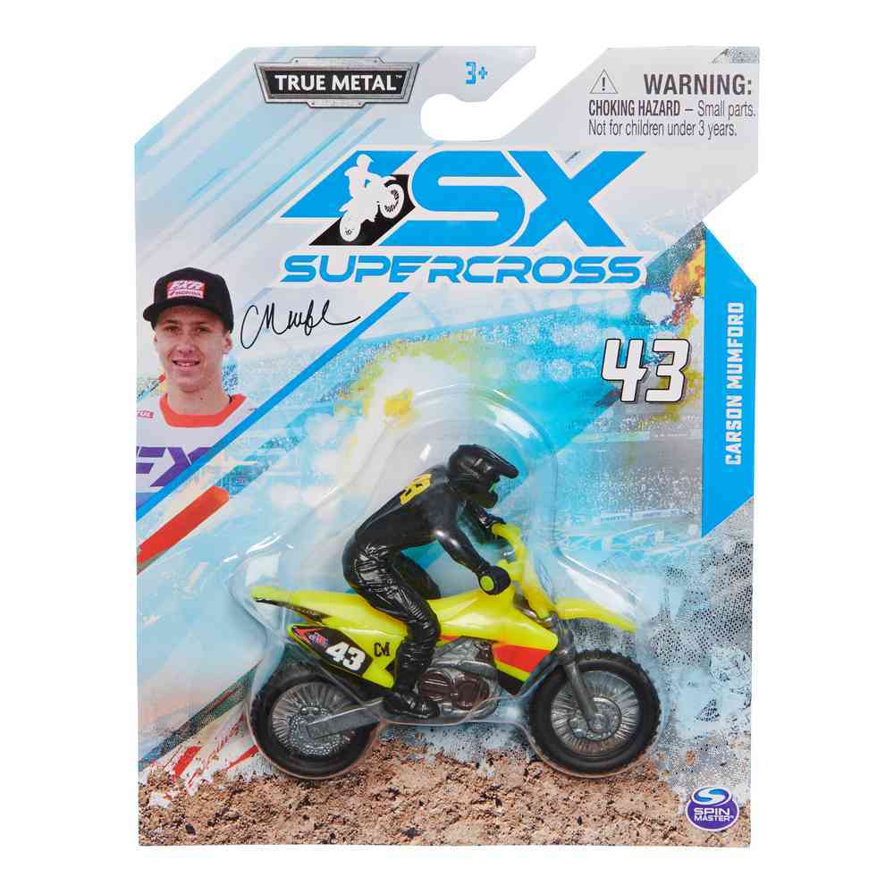 SUPERCROSS 1:24 DIE CAST MOTORCYCLE - CARSON MUMFORD 43 - Toyworld Frankston