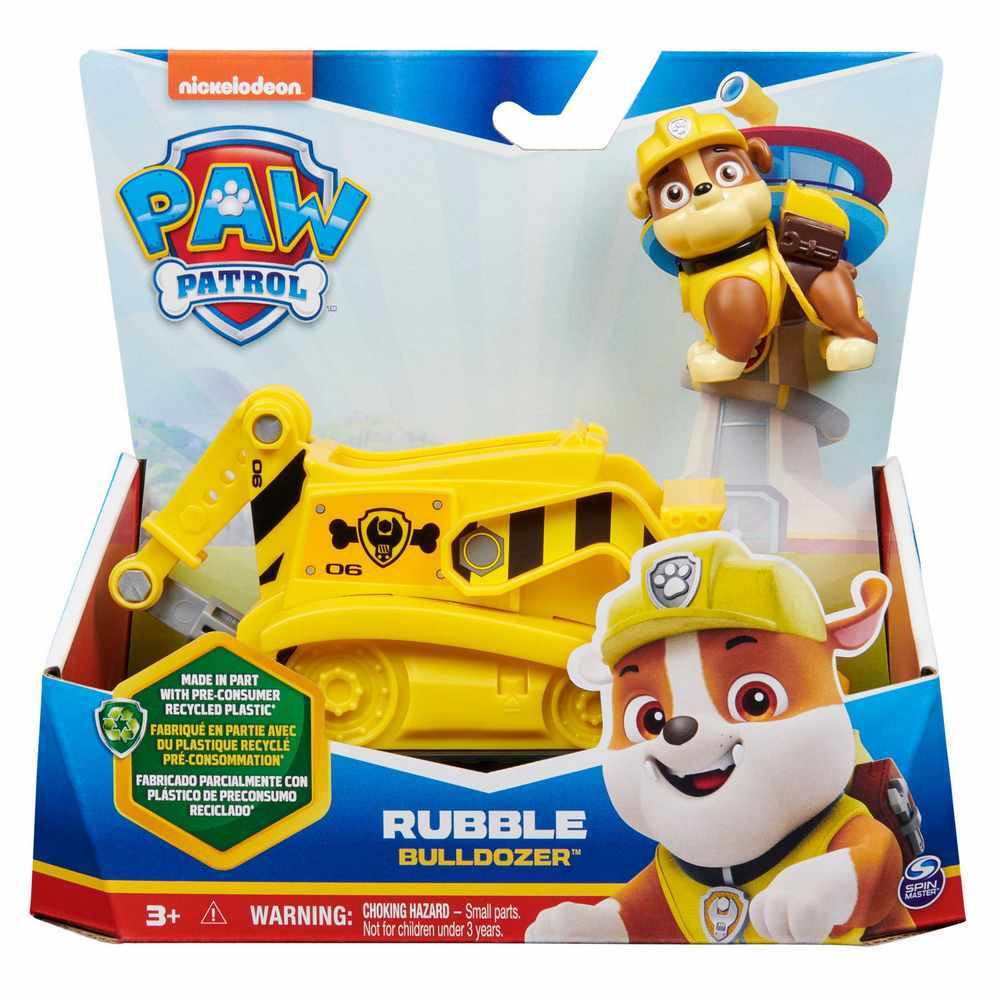 PAW PATROL - BASIC VEHICLE - RUBBLE BULLDOZER - Toyworld Frankston