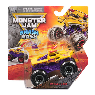 MONSTER JAM - 1:64 DIECAST SMASH AND BASH - EL TORO LOCO