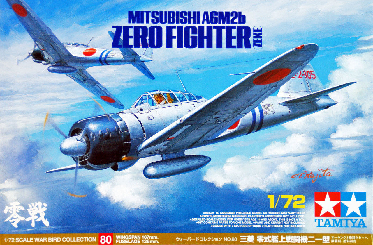 TAMIYA 1/72 MITSUBISHI A6M2B ZERO FIGHTER (ZEKE) - Toyworld Frankston