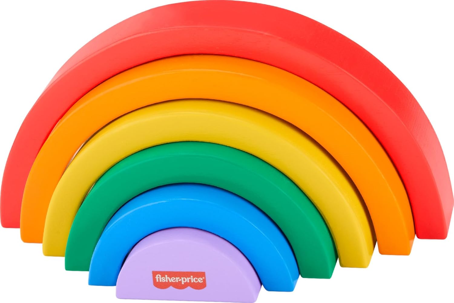 FIHSER-PRICE WOODEN STACKING RAINBOW - Toyworld Frankston
