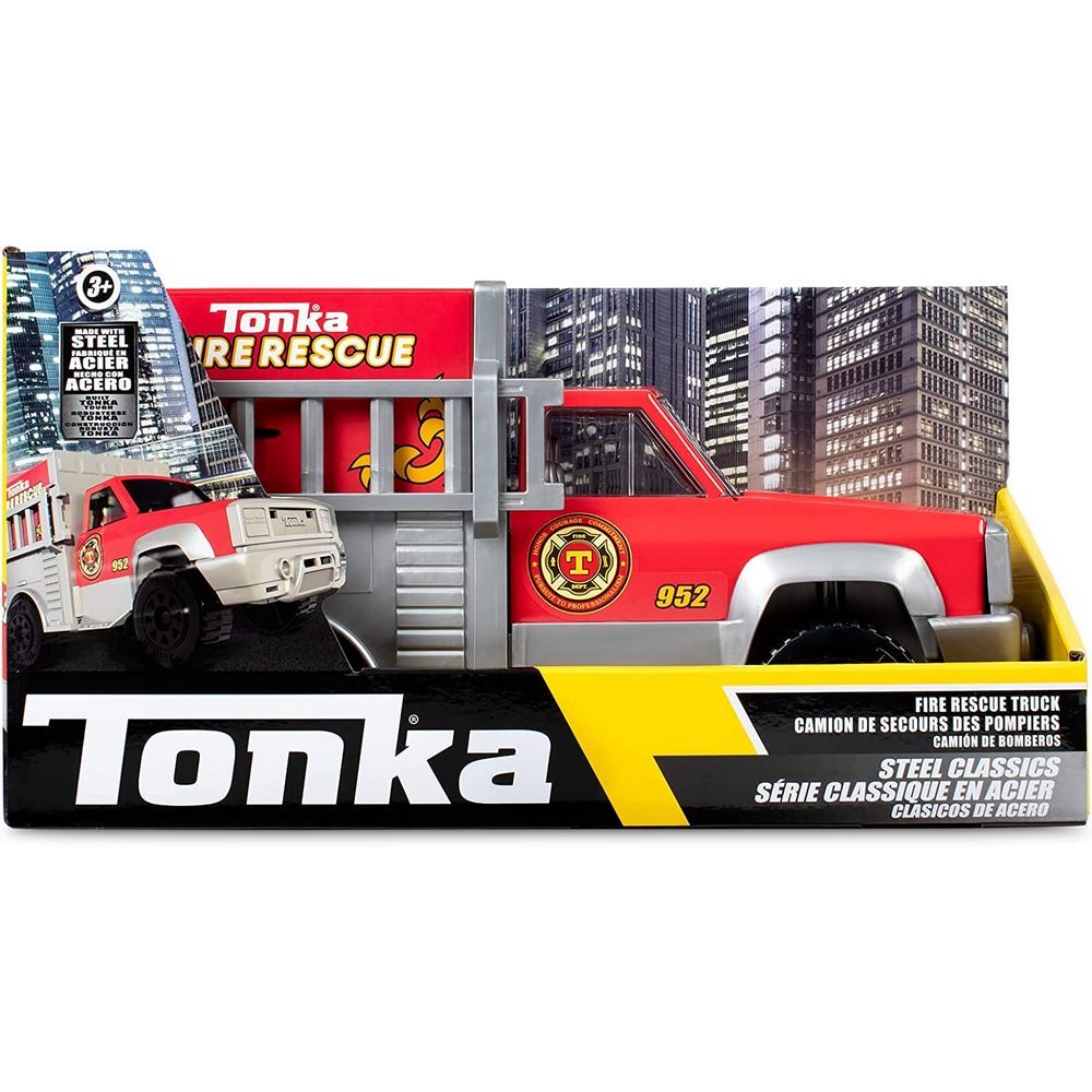 TONKA - STEEL CLASSIC FIRE RESCUE TRUCK - Toyworld Frankston