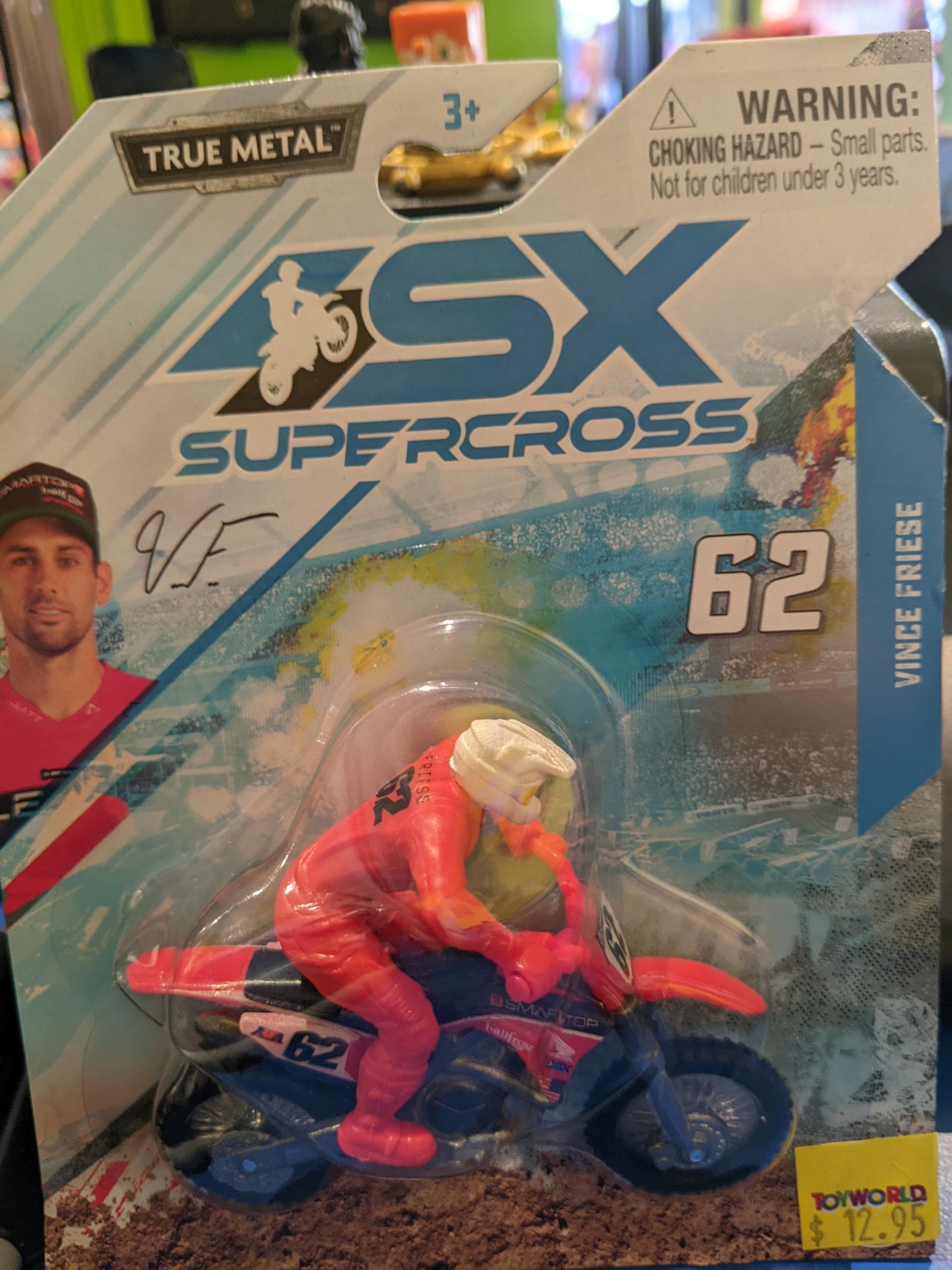 SUPERCROSS 1:24 DIE CAST MOTORCYCLE - 62 VINCE FRIESE - Toyworld Frankston