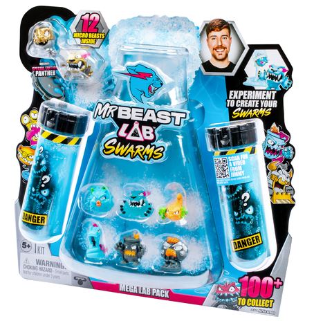 MR BEAST LAB SWARMS - MEGA LAB PACK 12 MICRO BEASTS - Toyworld Frankston