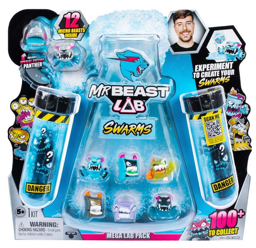 MR BEAST LAB SWARMS - MEGA LAB PACK 12 MICRO BEASTS - Toyworld Frankston